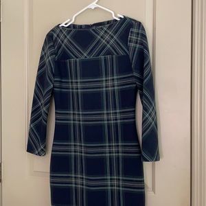 Zara Green Plaid Dress